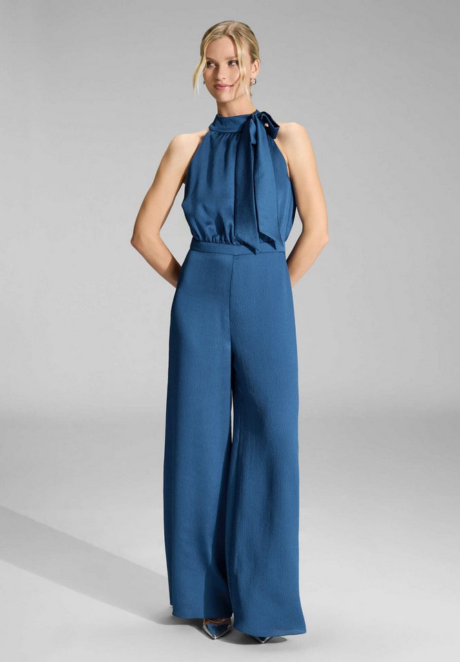 SWING Jumpsuit - Jumpsuit mit Schluppe aus gehämmertem Satin Oberteil in lockerer Passform von SWING