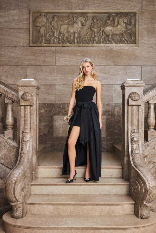 SWING Jumpsuit - Playsuit mit separatem Taftrock Figurbetonter Jumpsuite mit kurzem Bein von SWING