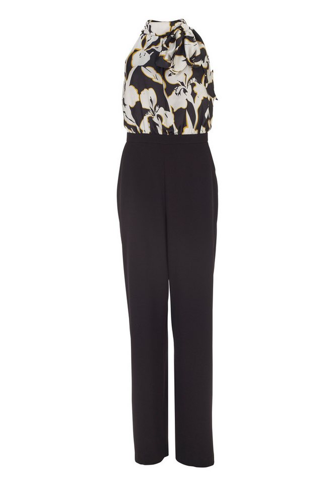 SWING Jumpsuit - eleganter Jumpsuit mit Schluppe aus Material Mix von SWING
