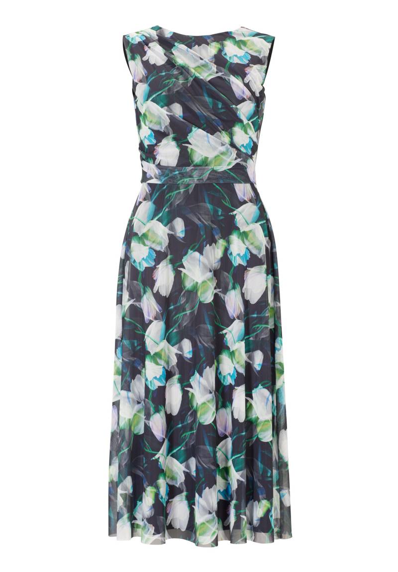 SWING - Kleid aus bedrucktem Mesh navy / multi - Gr. - 46 von SWING