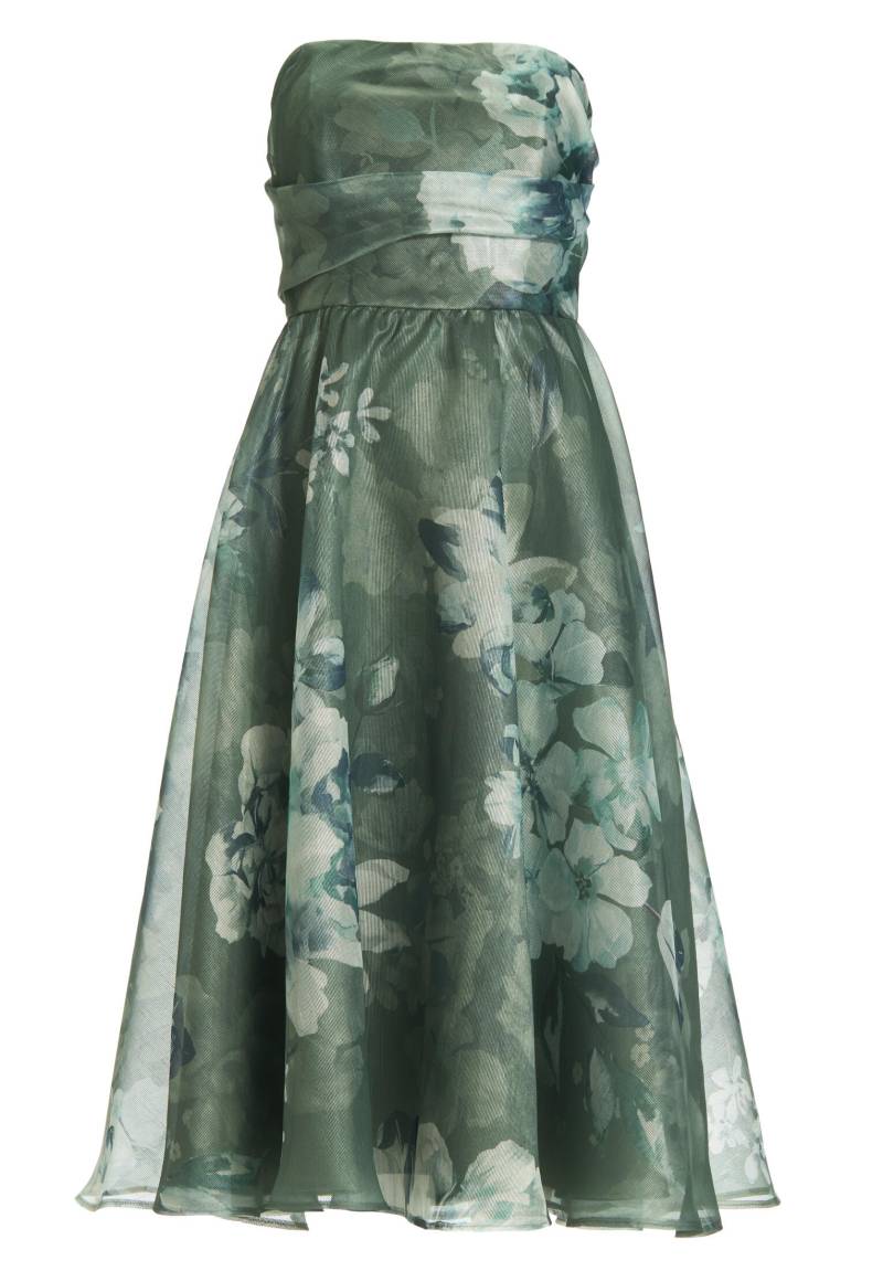 SWING - Korsage Kleid aus bedrucktem Organza pistachio green / ivory - Gr. - 36 von SWING
