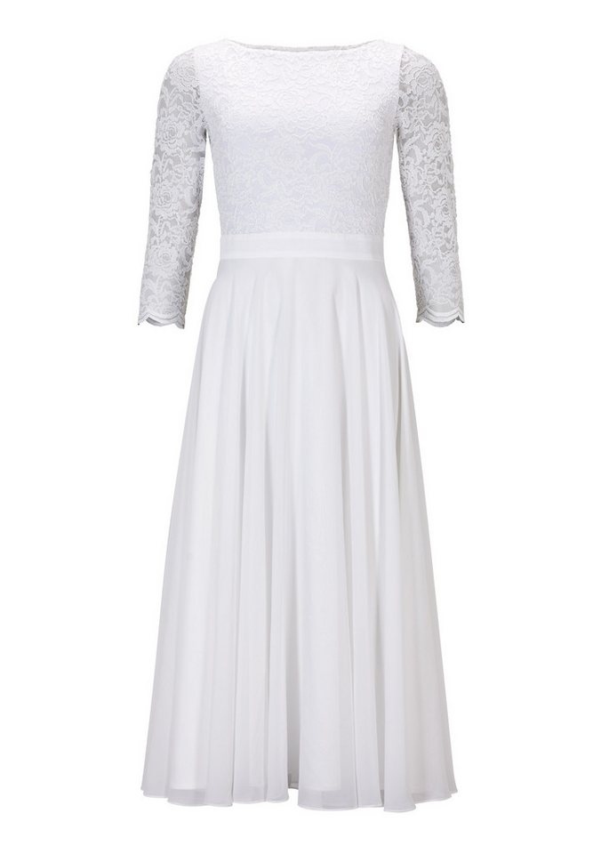 SWING Maxikleid Cocktailkleid aus Spitze und Chiffo von SWING