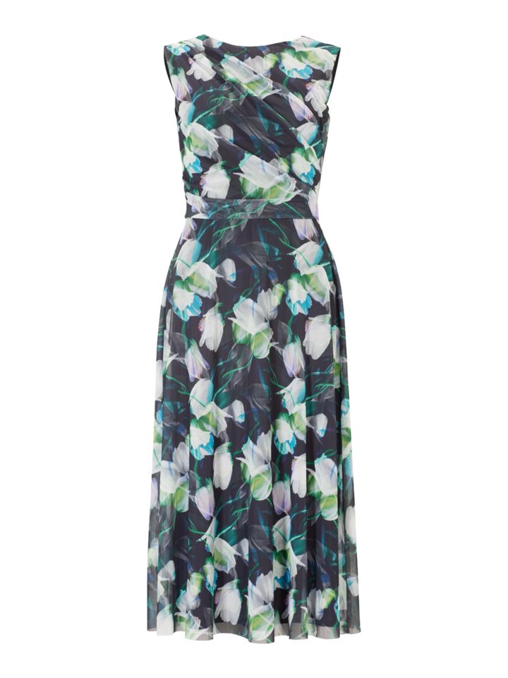 SWING Maxikleid Kleid aus bedrucktem Mesh - Talliert von SWING