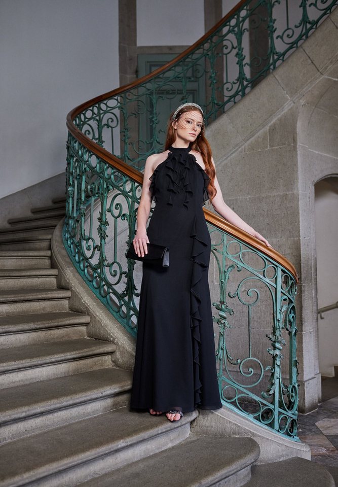 SWING Maxikleid - Rüschenkleid - Abendkleid aus nachhaltigem Chiffon von SWING