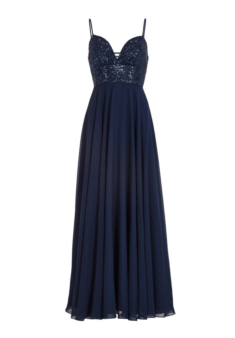SWING - Maxikleid aus nachhaltigem Chiffon navy - Gr. - 44 von SWING