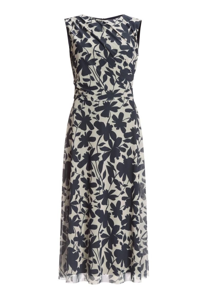 SWING - Midi Kleid aus weichem Mesh navy / ivory von SWING