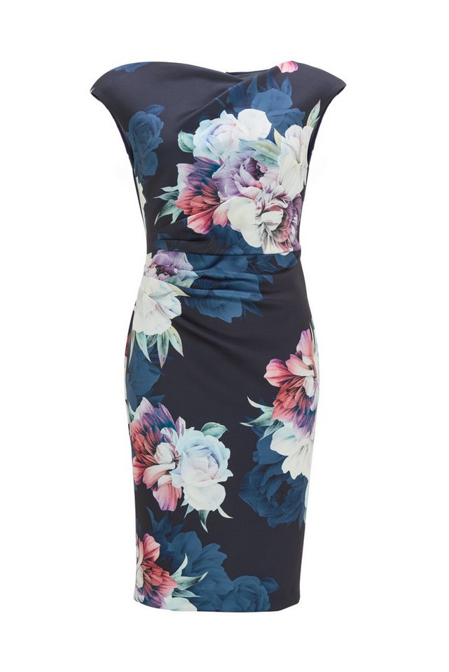 SWING Minikleid Cocktailkleid aus bedrucktem Scuba von SWING