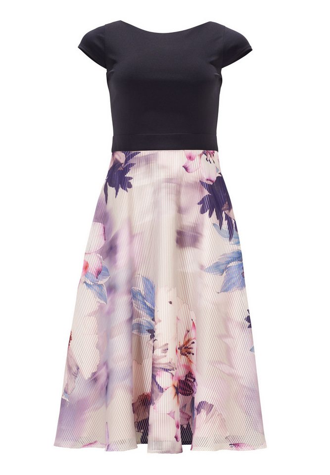 SWING Minikleid Cocktailkleid mit Materialmix - Regular Fit von SWING