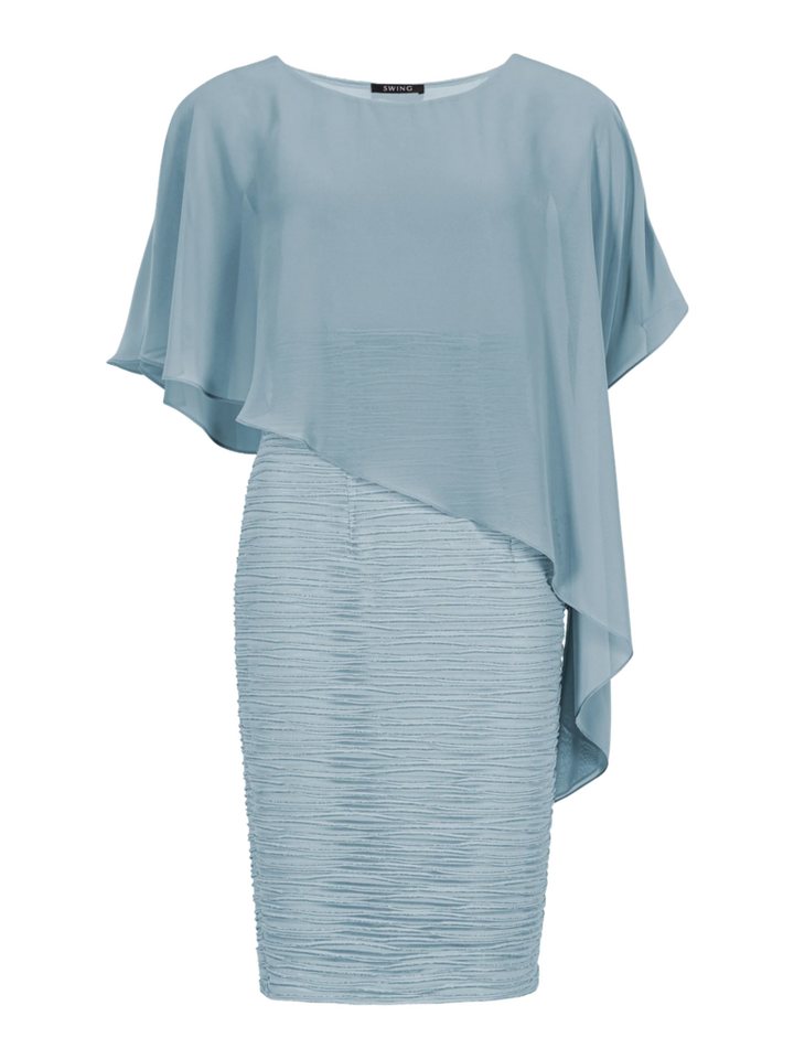 SWING Minikleid Cocktailkleid mit Überwurf - Regular Fit von SWING
