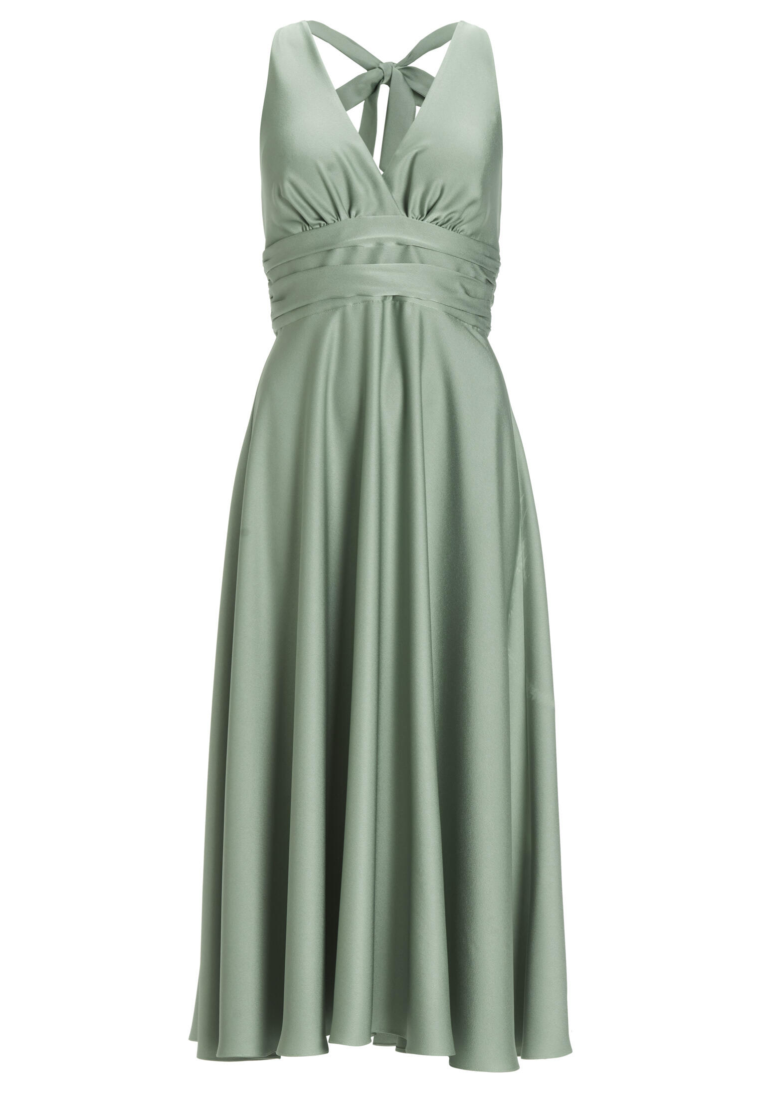 SWING - Neckholder Kleid aus Satin pistachio green von SWING