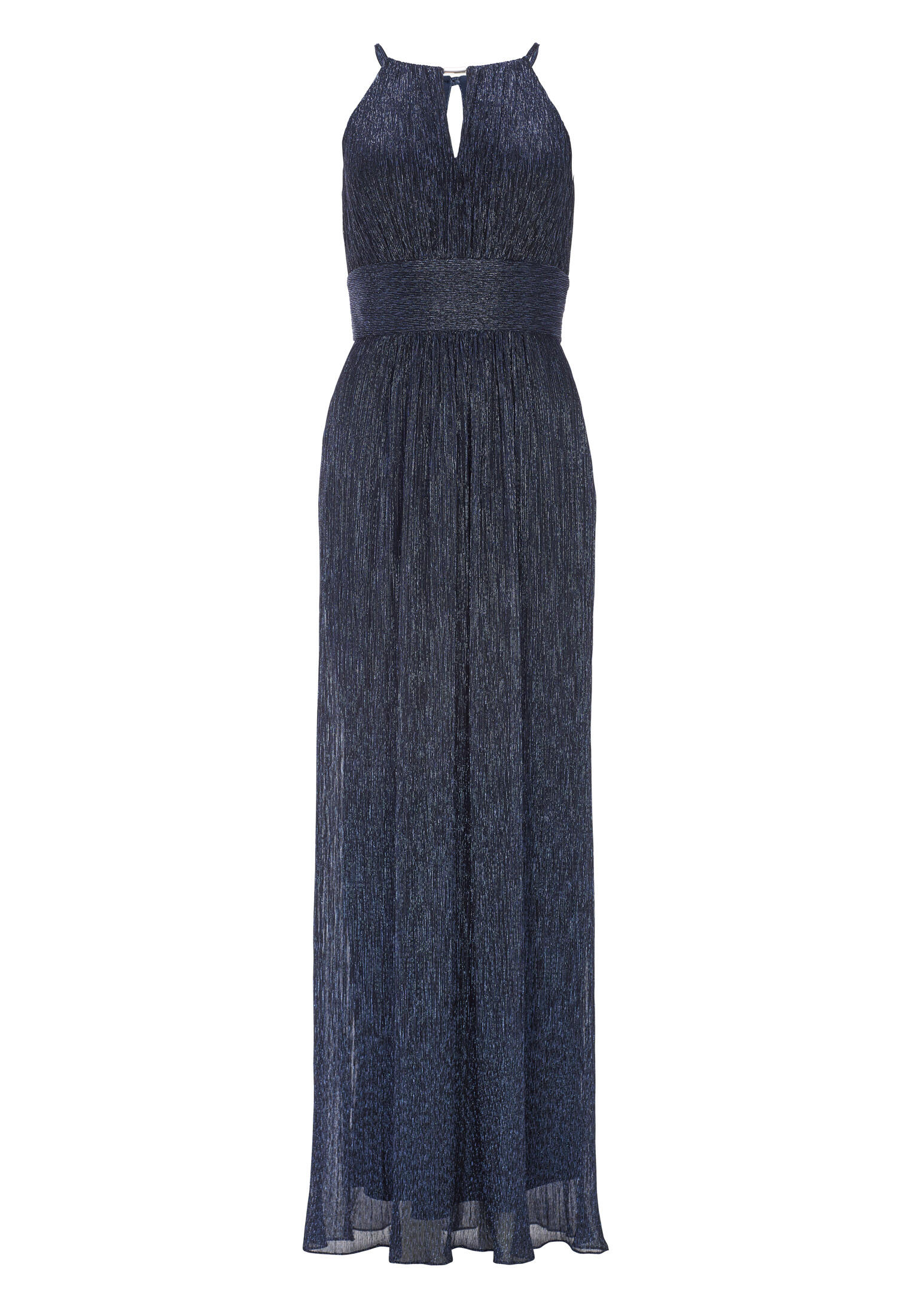 SWING - Plissiertes Jersey-Abendkleid mit Metallic-Fäden navy - Gr. - 44 von SWING