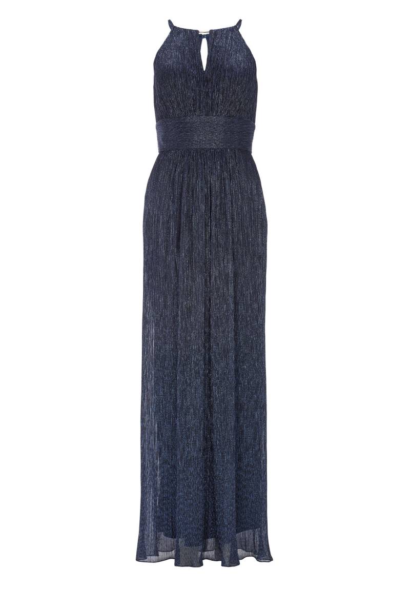 SWING - Plissiertes Jersey-Abendkleid mit Metallic-Fäden navy - Gr. - 44 von SWING