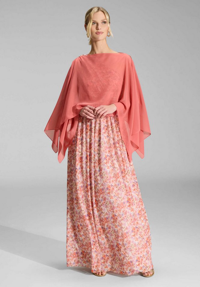 SWING Schal - Schlupf-Stola aus Chiffon mit Ärmelschlitzen, Lockere Passform von SWING