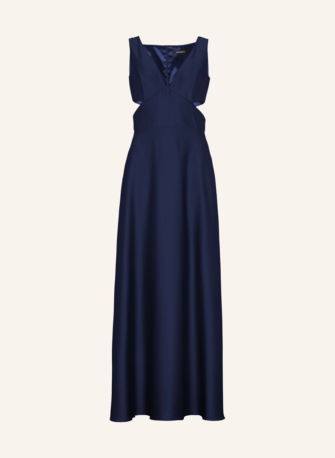 Swing Abendkleid Aus Satin Mit Cut-Outs blau von SWING