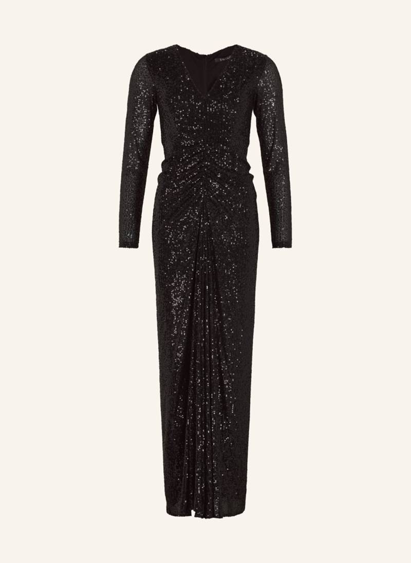 Swing Abendkleid Mit Pailletten schwarz von SWING