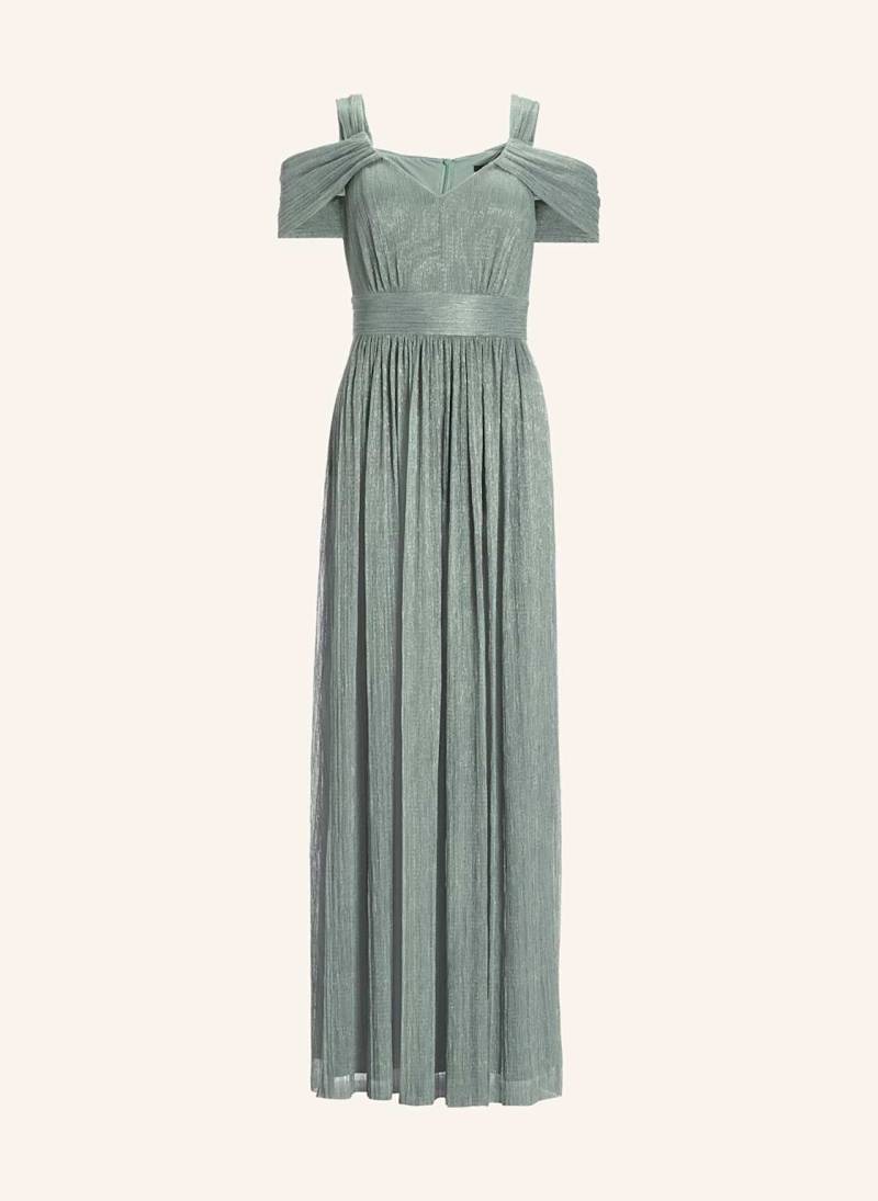 Swing Abendkleid Mit Plissees Und Glitzergarn gruen von SWING
