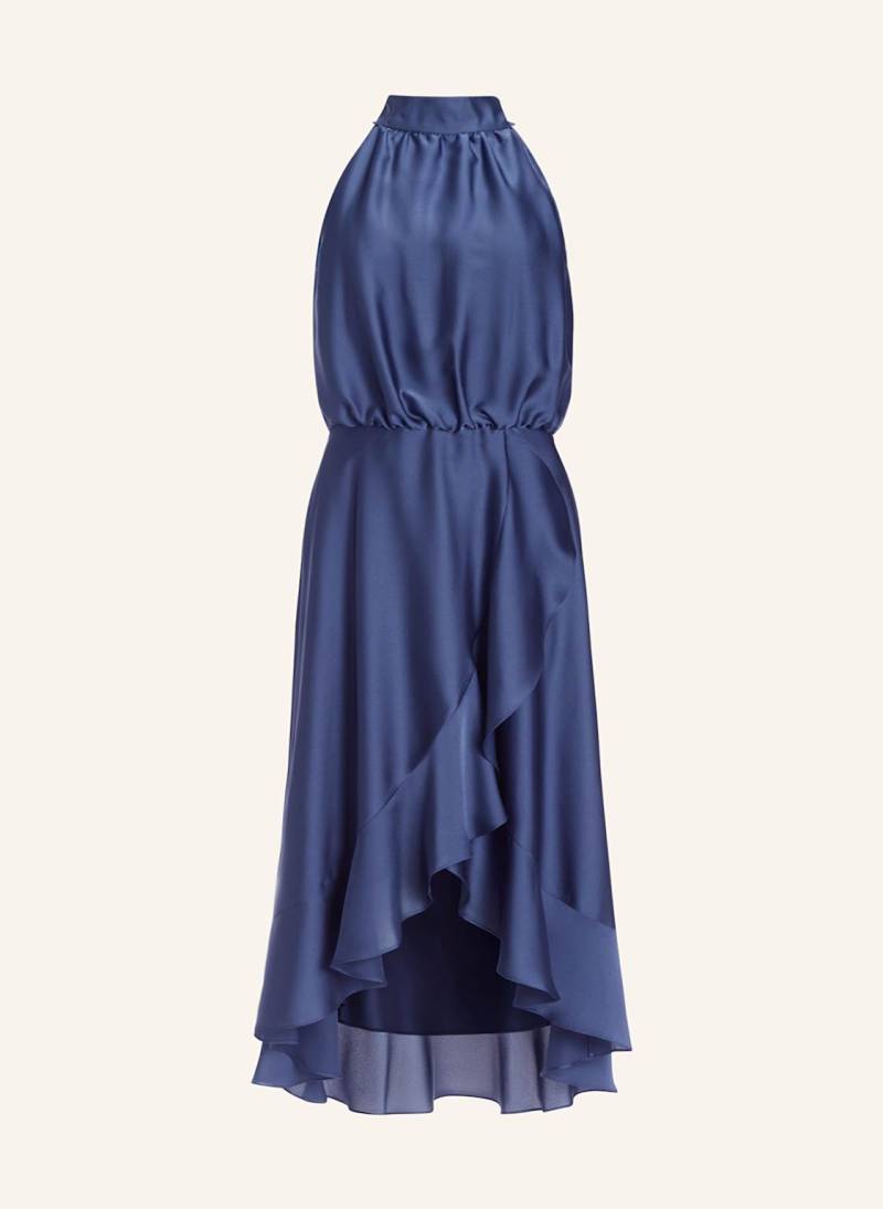 Swing Cocktailkleid Aus Satin Mit Volants blau von SWING