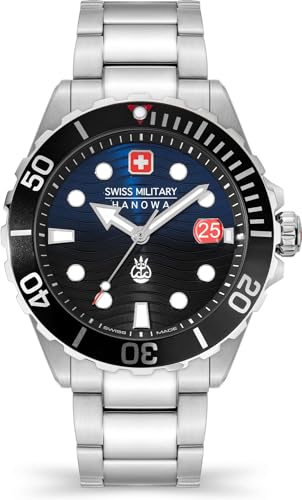 Swiss Military Herren Analog Quarz Uhr mit Edelstahl Armband SMWGH2200110 von Swiss Military by Chrono