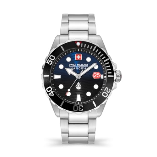 Swiss Military Hanowa SMWGH2200302 Offshore Diver II Herrenuhr mit Edelstahlband 20 ATM von Swiss Military Hanowa