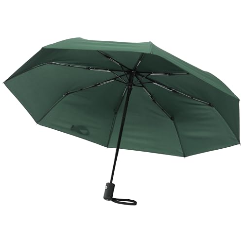 SWISSONA Regenschirm sturmfest klein - Ultraleicht und kompakt - Automatik auf und zu Schirm - Taschenschirm mit Hülle - Kleiner Regenschirm - Grün von SWISSONA