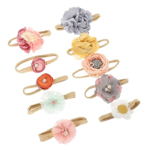 SWOOMEY 10St kinder haarschmuck baby stirnband baby stirnbänder Baby-Stirnband Haarschmuck für Europäisch und amerikanisch Kopfbedeckung Blüte einstellen Kleinkind Stoff von SWOOMEY