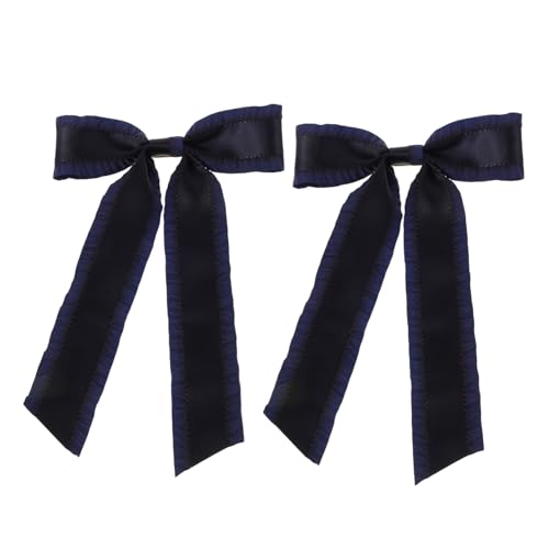 SWOOMEY 2 Stück Haarschleifen Clips für Mädchen Niedliche Haaraccessoires für Damen Dunkelblau Bogen Haarspangen für Teenager und Stilvolle Haarschmuck für von SWOOMEY
