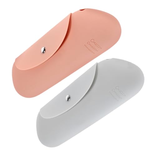 SWOOMEY 2stücke Kosmetikbeutel Aus Silikon Für Make-up-Pinsel Reise-Organizer Mit Magnetverschluss Hülle Zum Aufbewahren Von Pinseln Flexibel Und Langlebig Für Reisen Und Alltag von SWOOMEY