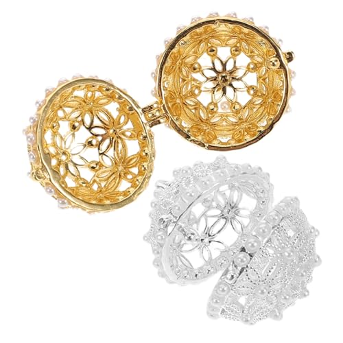 SWOOMEY 2stücke Schmuckkäfig-anhänger Für Diy-schmuckherstellung Aromatherapie-halskettenanhänger Mit Perle Und Ausgehöhlter Designkugel Für Ätherische Öle Und Charms Zum von SWOOMEY