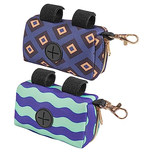 SWOOMEY 2stücke Windeltaschen-Spender Für Unterwegs Praktischer Windelbehälter Für Ausflüge Kinderwagen Hängend Lila Wellenmuster von SWOOMEY