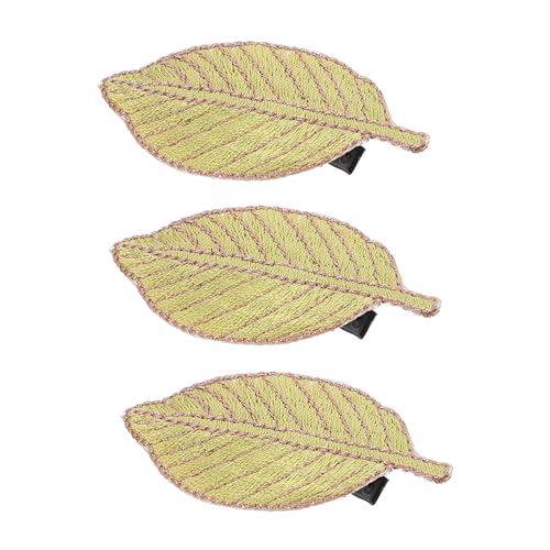 SWOOMEY 3stücke Haarspangen Mit Stickerei Blattform Damen Haarclips Haaraccessoires Für Alltag Geburtstag Party Cosplay von SWOOMEY