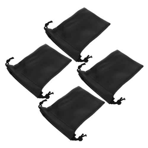 SWOOMEY 4stücke Mikrofon Aufbewahrungstasche Aus Leder Mit Kordelzugverschluss Mikrofonträger Und Halter Für Reisen Interviews Und Geschäftsreisen Mikrofonzubehör Organizer von SWOOMEY