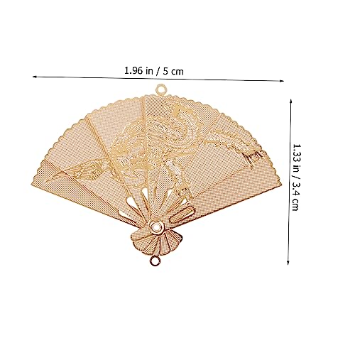 SWOOMEY 5 Stück Teiliges Metall Anhänger im Fächer Design Kupfer Charms für Diy Schmuckherstellung Ohrring Basteln Zubehör Hochzeit Polterabend von SWOOMEY