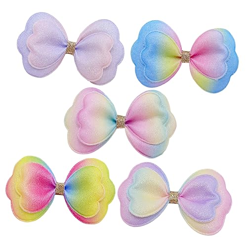 SWOOMEY 5stücke Diy Schleifen Stoff Schleifen Verzierungen Für Haarspangen Geschenkeboxen Und Bastelarbeiten Zart Und Modisch von SWOOMEY