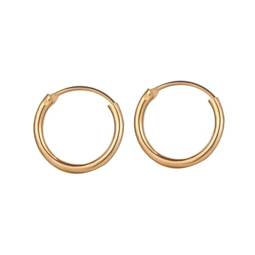 SWOOMEY 9 Stück Teiliges Stylischer Einfacher Metall Creolen Ohrstecker in Gold Silber und Schwarz Leichte Modische Ear Hoops für Damen Vielseitig Kombinierbar und Komfortabel zu Tragen von SWOOMEY