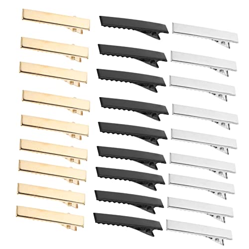 SWOOMEY 90 Stück Teiliges Metall Haarspangen für Mädchen und Diy Entenschnabel Haarclips Stahl Schwarz und Haarschmuck Zubehör für Kreative Styles von SWOOMEY