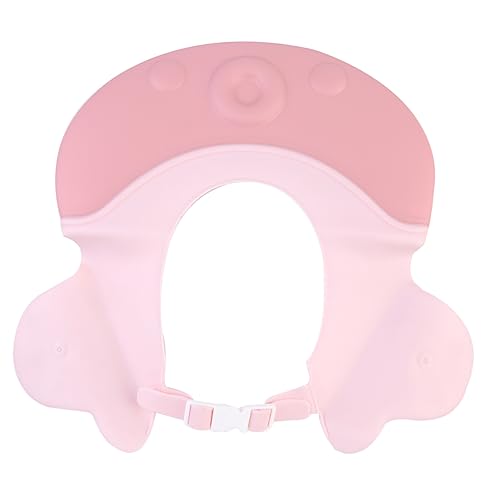 SWOOMEY Badehut Shampoo Cartoon-design Kopfbedeckung Für Junge Mädchen Und Junge Mädchen Hellrosa Schützt Augen Vor Shampoo Und Wasser Verstellbar Und Leicht Tragbar von SWOOMEY