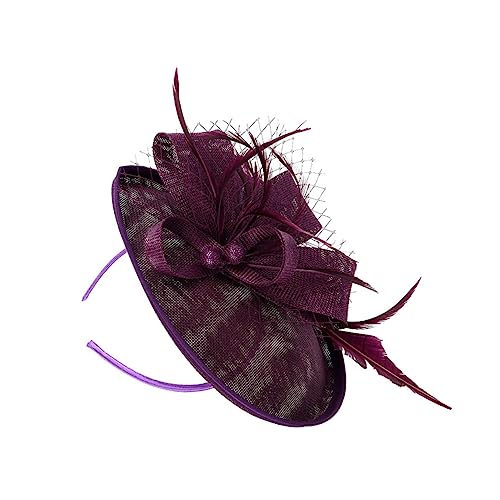 SWOOMEY Damen Haarschmuck mit Schleier und Blumen Eleganter Haarreif für Partys und Besondere Anlässe Fotorequisit für Hochzeiten Geburtstagsfeiern und Festlichkeiten von SWOOMEY