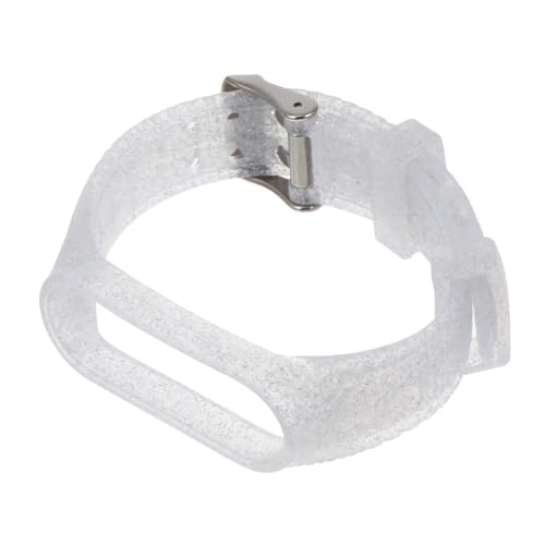 SWOOMEY Silikon Armband Kompatibel mit Ersatzband Silber mit Glitzer für Herren und Damen für Sport und Alltag Einfach zu Wechseln Tragen von SWOOMEY