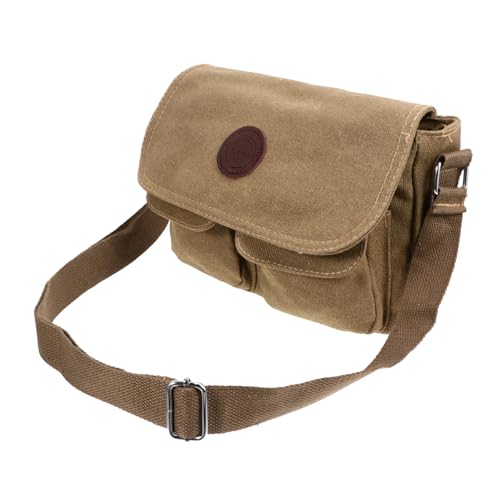 SWOOMEY Vintage Canvas Umhängetasche für Herren Casual Messenger Bag Khaki für Büro Reisen und Alltag Wasserdichtes Material Einfache Handhabung und Praktisch SWOOMEY Vintage Canvas Umhängetasche für Herren Casual Messenger Bag Khaki für Büro Reisen und Alltag Wasserdichtes Material Einfache Handhabung und Praktisch von SWOOMEY