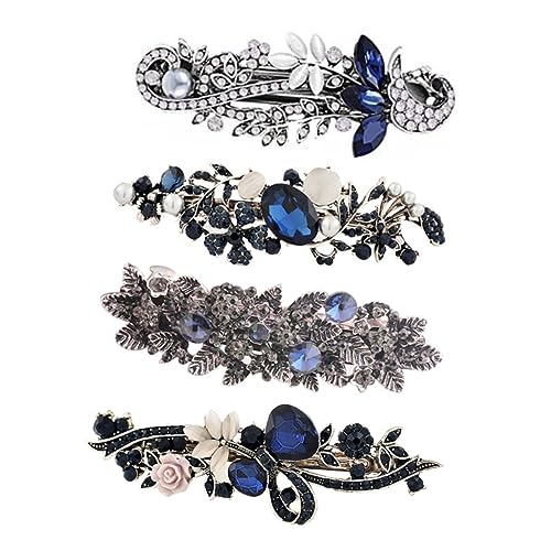 SWOOMEY Vintage Haarklammern mit Retro Frühlings Haarspangen mit Rhinestone Blumen für Damen für Hochzeiten und Partys Eleganter Haarschmuck für Einen Besonderen Auftritt von SWOOMEY
