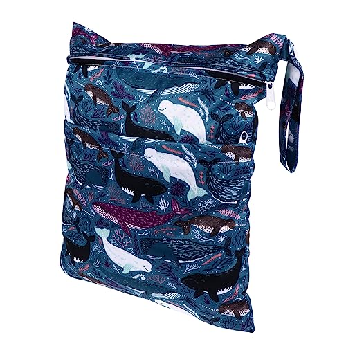 SWOOMEY wasserdichte Wickeltasche Mit Doppelreißverschlusstasche Kosmetiktasche Und Bedruckter Tasche Für Babytasche Tragegriff Als Reisetasche Aufbewahrungstasch von SWOOMEY