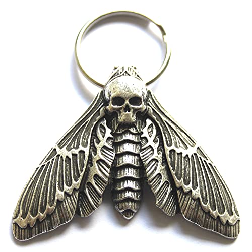 SWORLDesigns Totenkopfschwärmer Totenkopf Schlüsselanhänger mit Geschenkbeutel (Breite 5cm) von SWORLDesigns