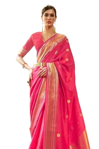 SWORNOF Kanjivaram Damen-Saree, weiche Seide, Saree, Rani, Einheitsgr��e SWORNOF Kanjivaram Damen-Saree, weiche Seide, Saree, Rani, Einheitsgr��e von SWORNOF