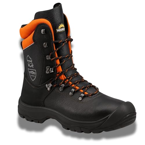 SWS Forst Schnittschutzstiefel S3 (Größe 47) – Klasse 2 Forststiefel mit Stahlkappe & Schnittschutz – KWF zertifiziert – Rindsleder – rutschfeste Sohle nach EN ISO 17249 von SWS Forst GmbH