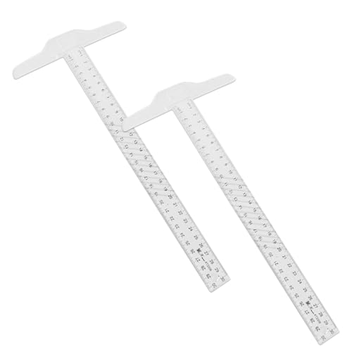 SWYSGS 12 Zoll / 30 cm Junior T Quadrat Kunststoff Transparent T Lineal für Zeichnung und allgemeine Layout-Arbeit von SWYSGS