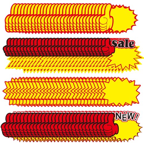 SWYSGS 120 Stück Preisschilder,Zeichen Platzen Papier, Starburst Zeichen von SWYSGS