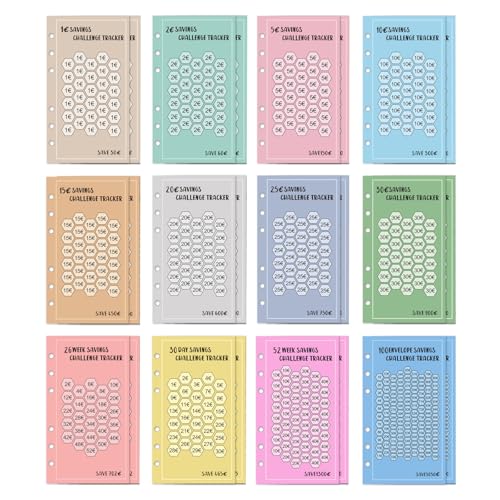 SWYSGS A6 Sparchallenge Budgetplaner (48er Set) - Sparchallenge- Budget Planner - Spar Challenge Set von SWYSGS