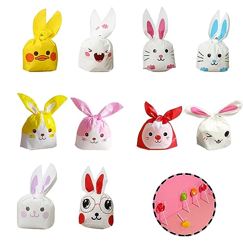 SWYSGS Geschenktüten Set, 50pcs Süssigkeiten Beutel Süße Partytüte Tierohr Tüten Süßigkeiten Kekse und Geschenke,Tüten Kindergeburtstag mitgebsel,Candy Bar Zubehör von SWYSGS