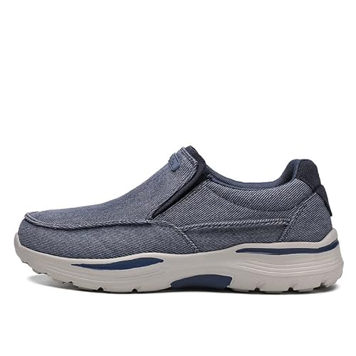 3.0 Deklan Pro Strassenschuhe Herren-Straßenschuhe Komfort Slip on Laufschuhe Atmungsaktiv Outdoor Walkingschuhe (40,Blau) von SWZEC