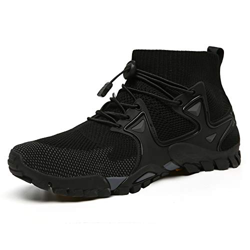 Airfloppy® Pro Barfußschuhe - rutschfeste Wanderschuhe - Alpen (Schwarz,39) von SWZEC